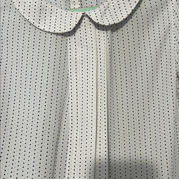 LOFT Cream and Black Polka Dot Blouse - Picture 5 of 6